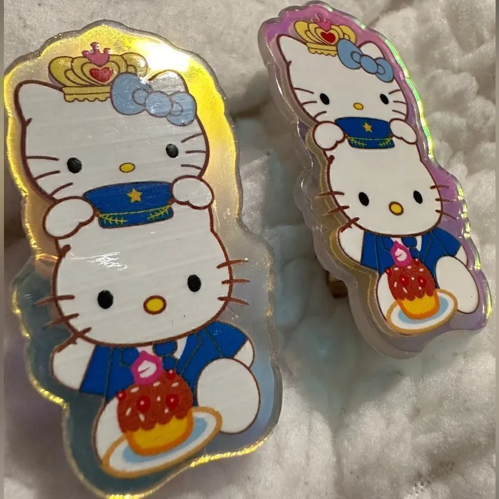Hello Kitty Amazing Hair Clip 2 Pcs  Aurora borealis